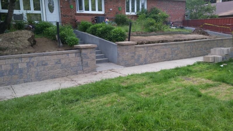 HM Landscaping project photo — After Retaining Wall Stairs